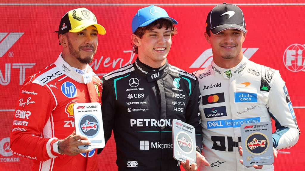 Formule 1 Lewis Hamilton, Andrea Kimi Antonelli et Lando Norris à Silverstone en 2026