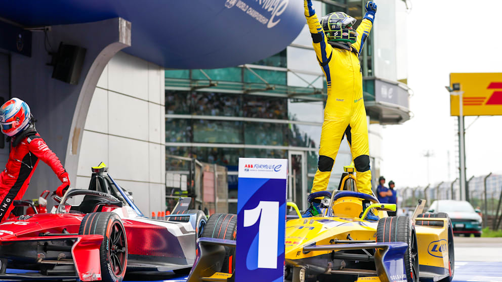 Lucas di Grassi lors de sa victoire à Shanghai