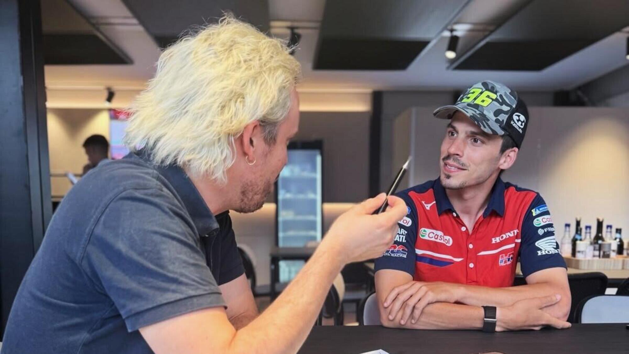 Un moment de l'interview avec Mir
