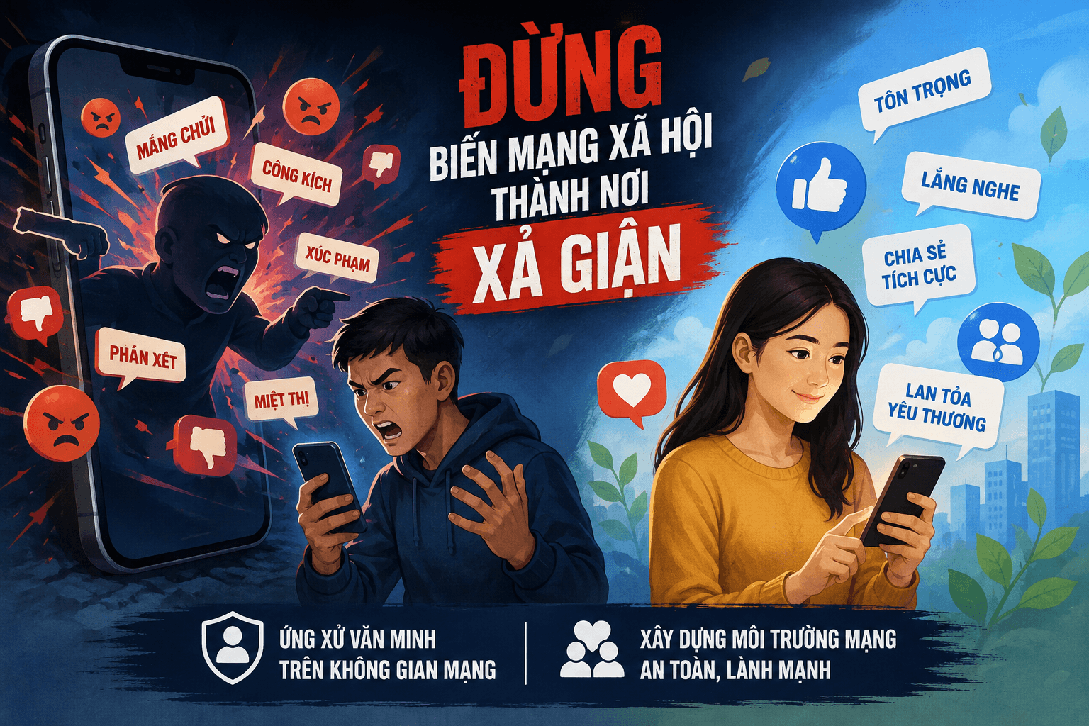 illustration sur la responsabilité sur les réseaux sociaux