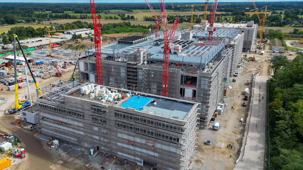 Datacenter en construction à Lübbenau, Brandenburg