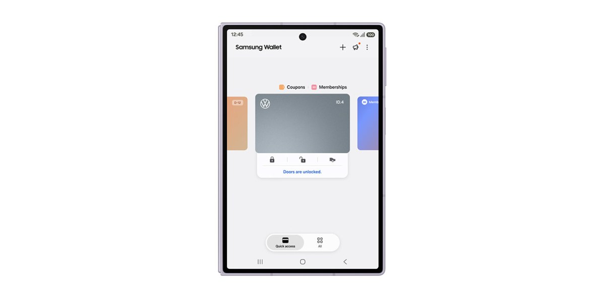 Samsung Wallet ajoute la prise en charge des clés numériques pour les véhicules électriques Volkswagen