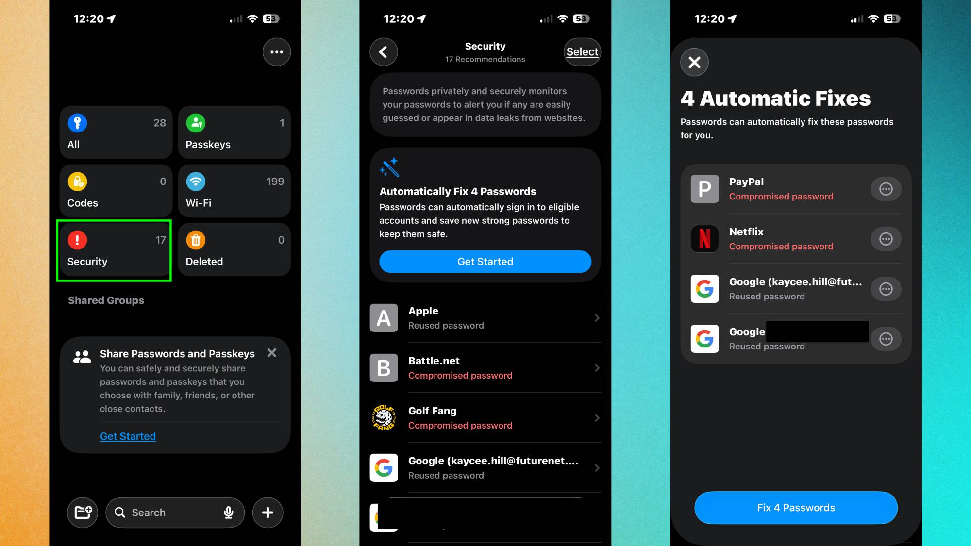 Réparer automatiquement les mots de passe faibles dans iOS 27
