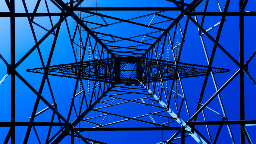 Un pylône électrique à Madrid