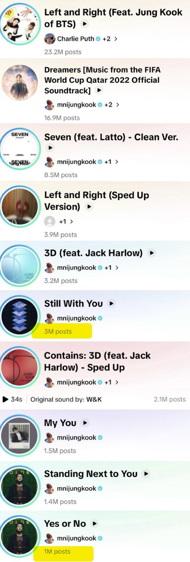Jungkook sur TikTok