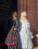 Mareike Maier-Cristea en tant que Crowley (Good Omens) avec sa partenaire cosplayeuse.