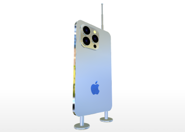 iPhone avec antenne et pieds