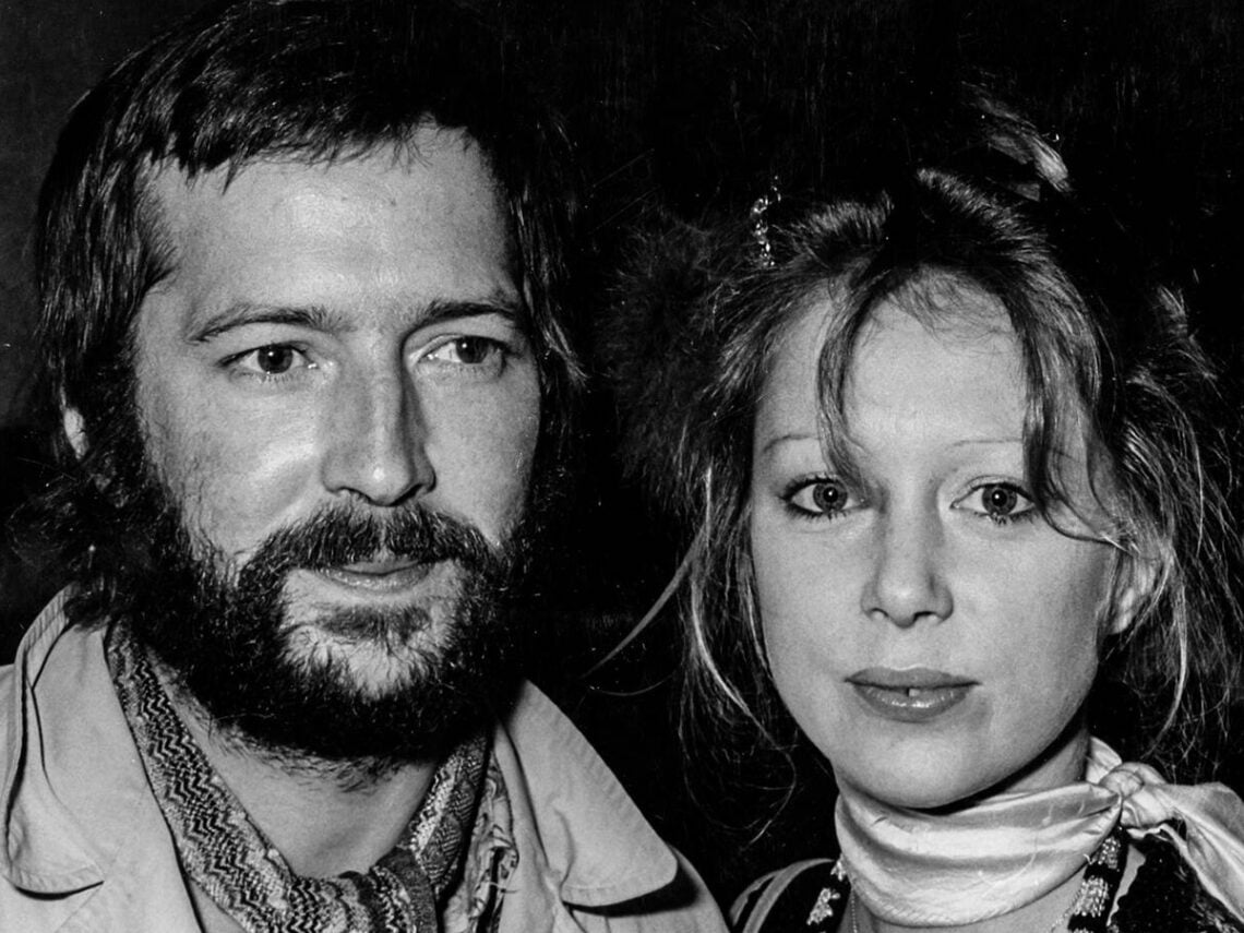 Eric Clapton et Pattie Boyd à Londres en 1975
