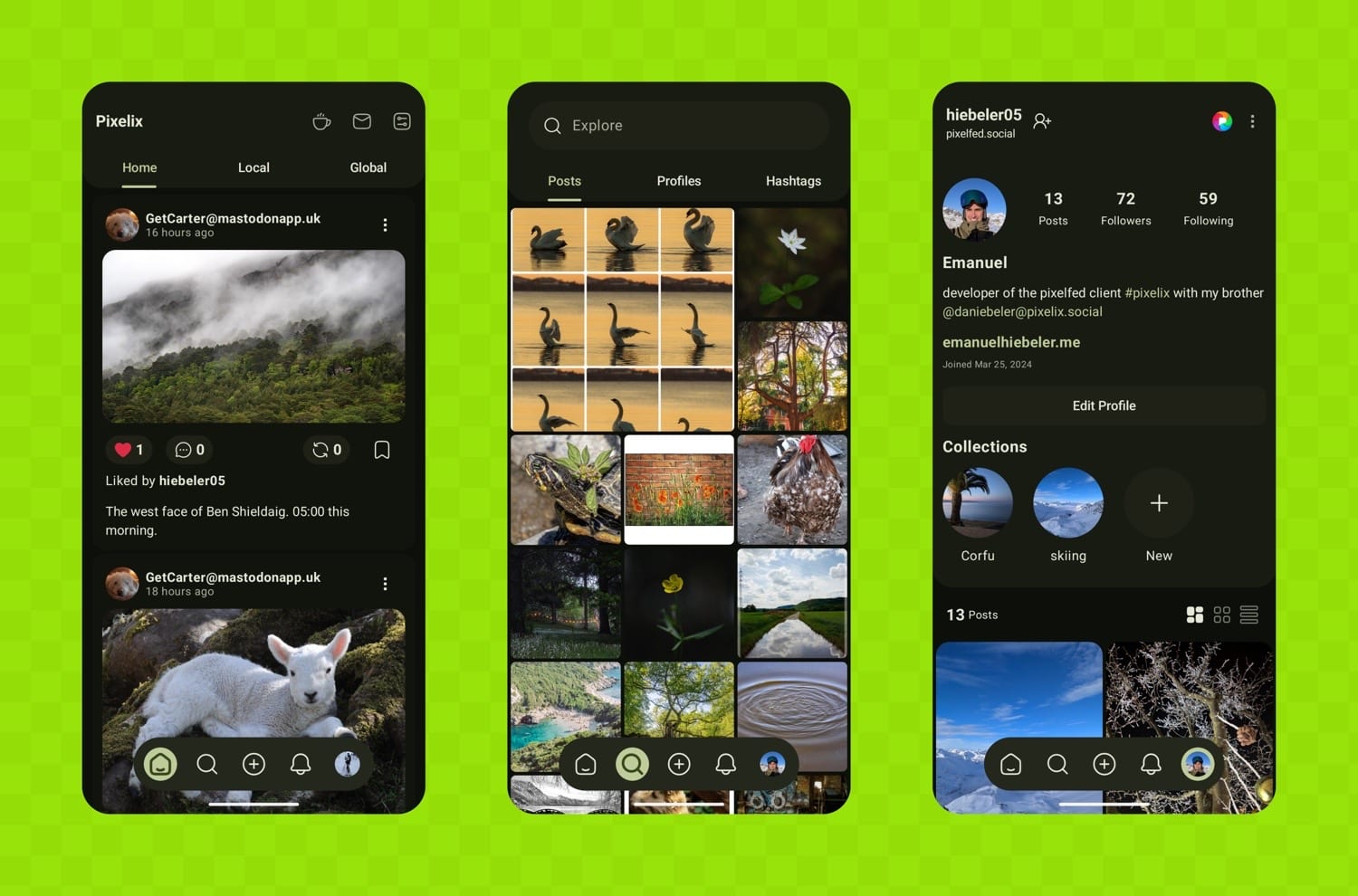 Screenshots de Pixelix sur iPhone