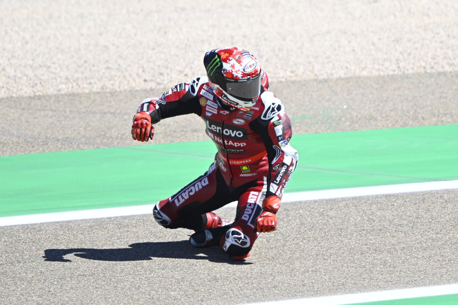 Pecco Bagnaia a chuté lors du MotoGP d'Aragon