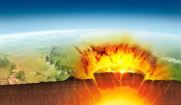Éruption de Yellowstone, illustration.