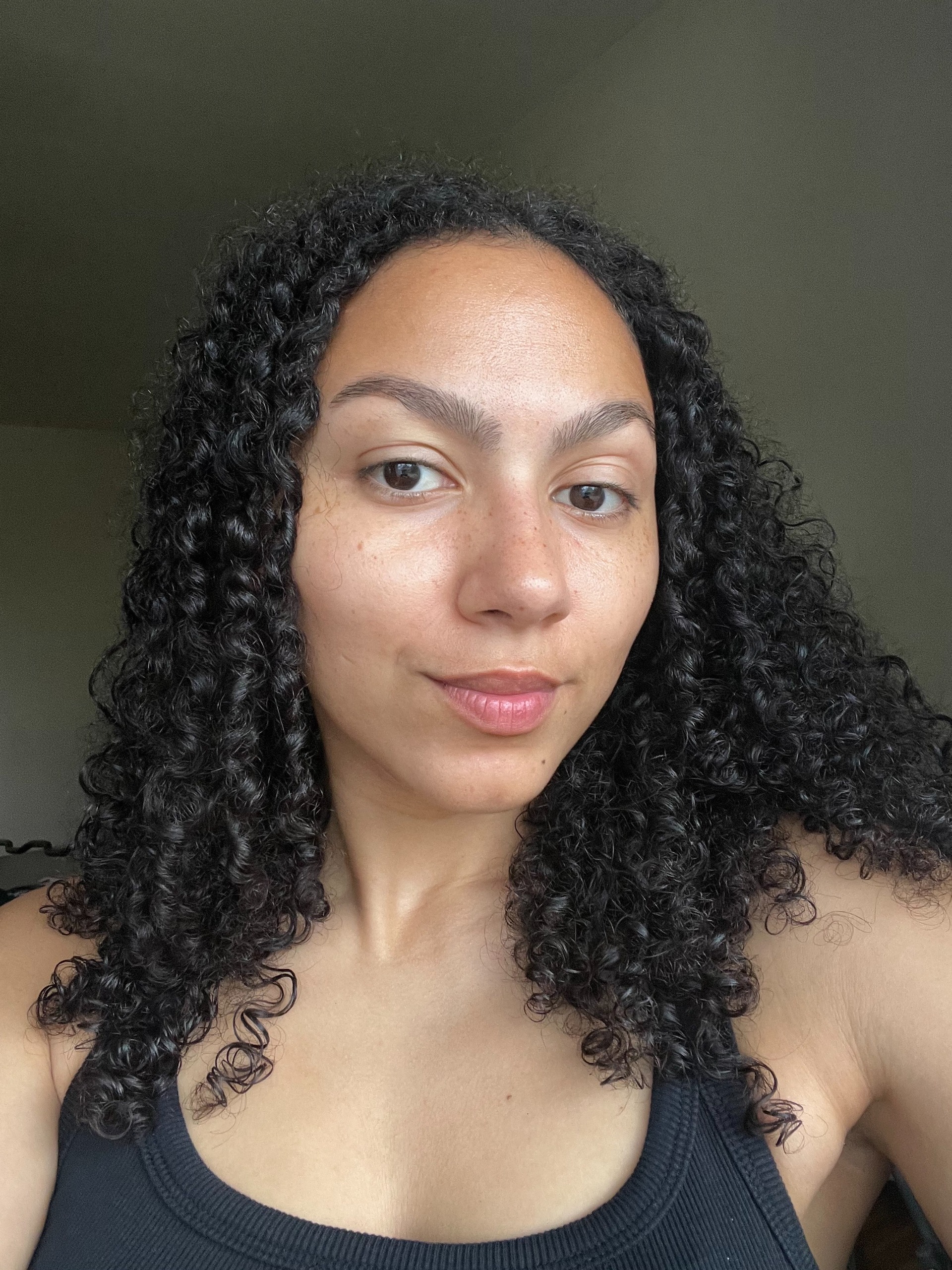 Avant l'application de l'As I Am Curl Color