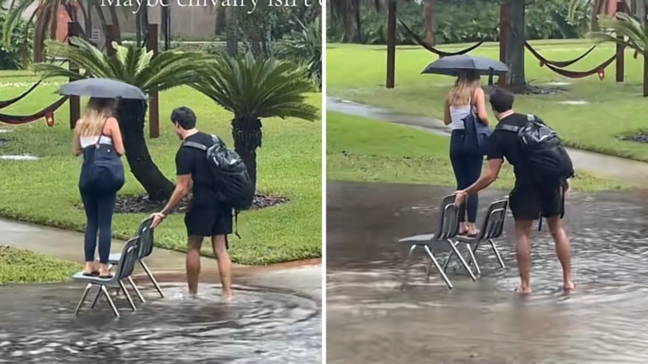 Un couple dans la tourmente : qui sont vraiment les protagonistes de la vidéo virale des inondations ?
