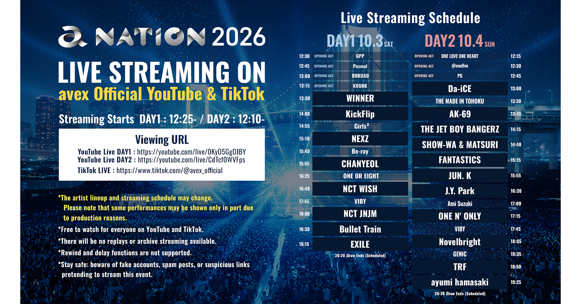 A-Nation 2026 : Le Plus Grand Festival de Musique du Japon en Direct et Gratuit sur YouTube et TikTok !