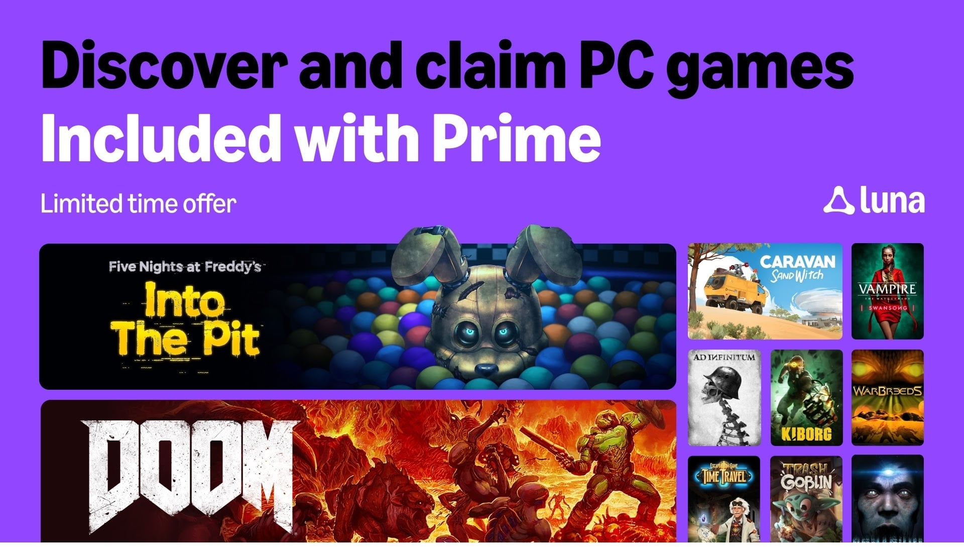 Jeux PC gratuits d'Amazon Prime pour octobre