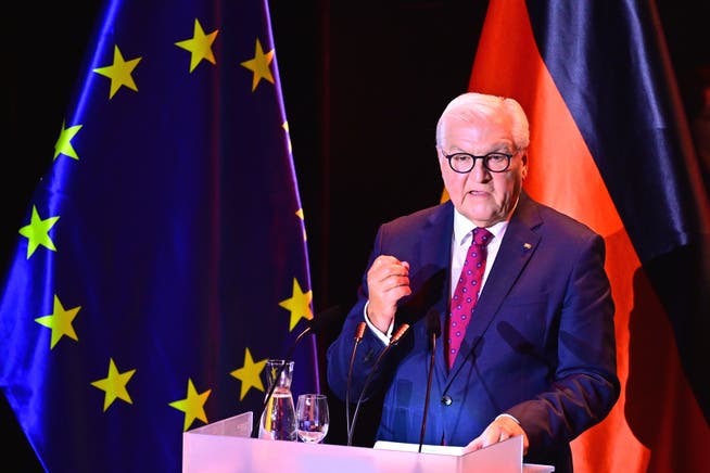 Frank-Walter Steinmeier lors de son discours au Konzerthaus «Die Glocke».