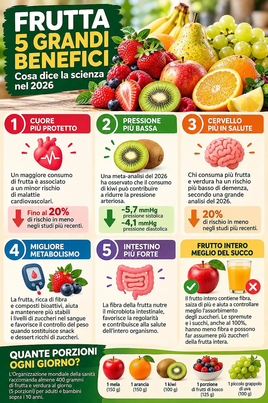 Infographie sur les bénéfices des fruits