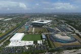 Vue aérienne du Hard Rock Stadium à Miami