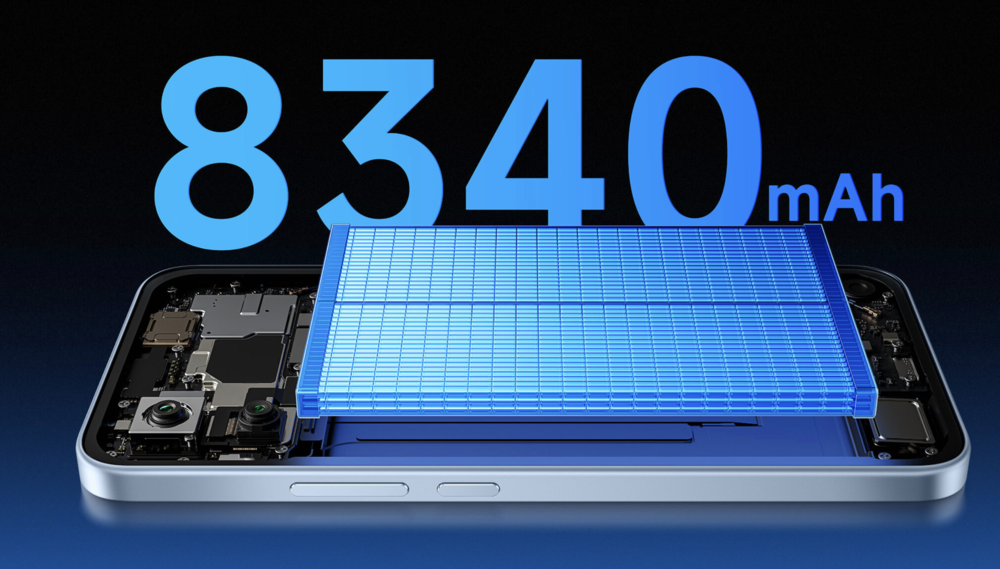 Détails du module de batterie de 8340 mAh intégré.