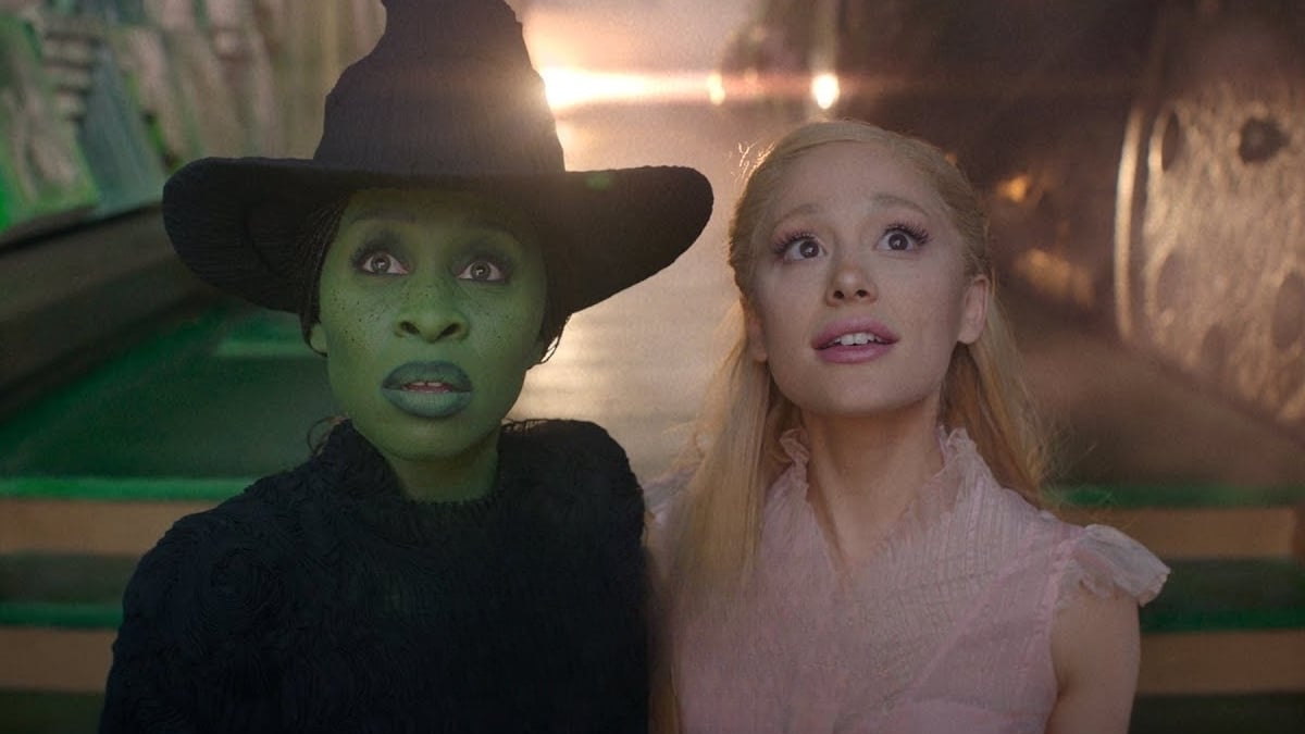 Cynthia Erivo dans le rôle d'Elphaba et Ariana Grande dans celui de Glinda pour le film Wicked.