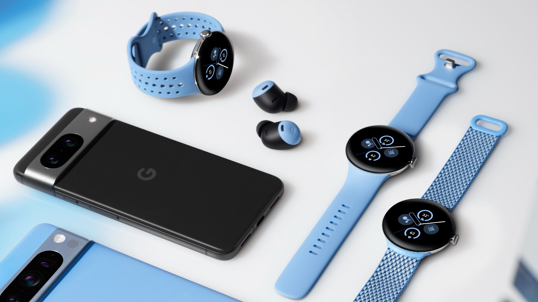 Pixel Buds Pro and Pixel Watch 2 in Bay