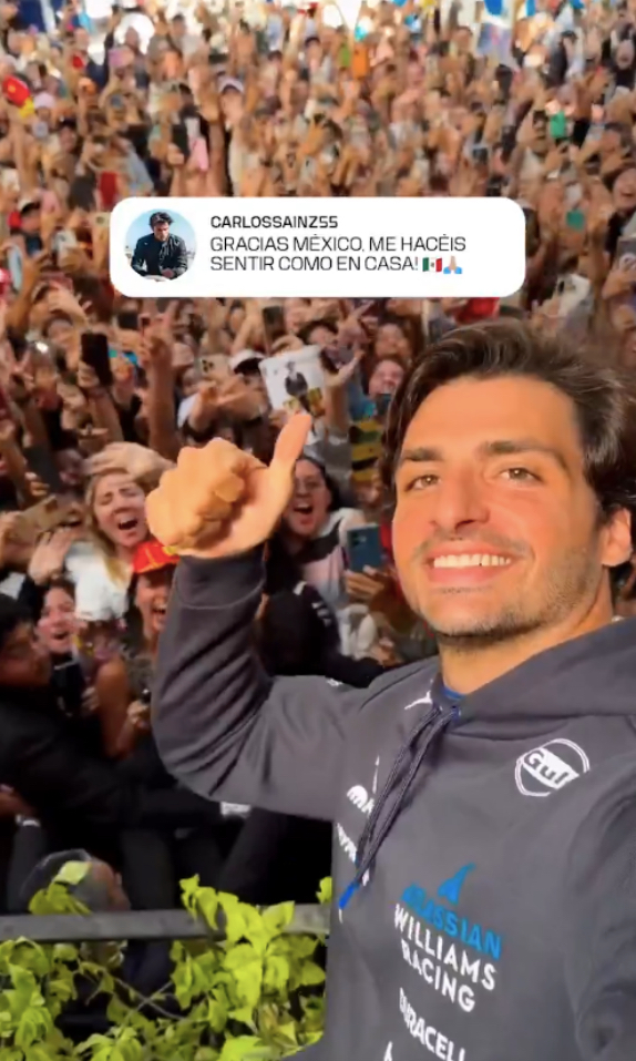 La foule de Mexico a acclamé Carlos Sainz avec enthousiasme