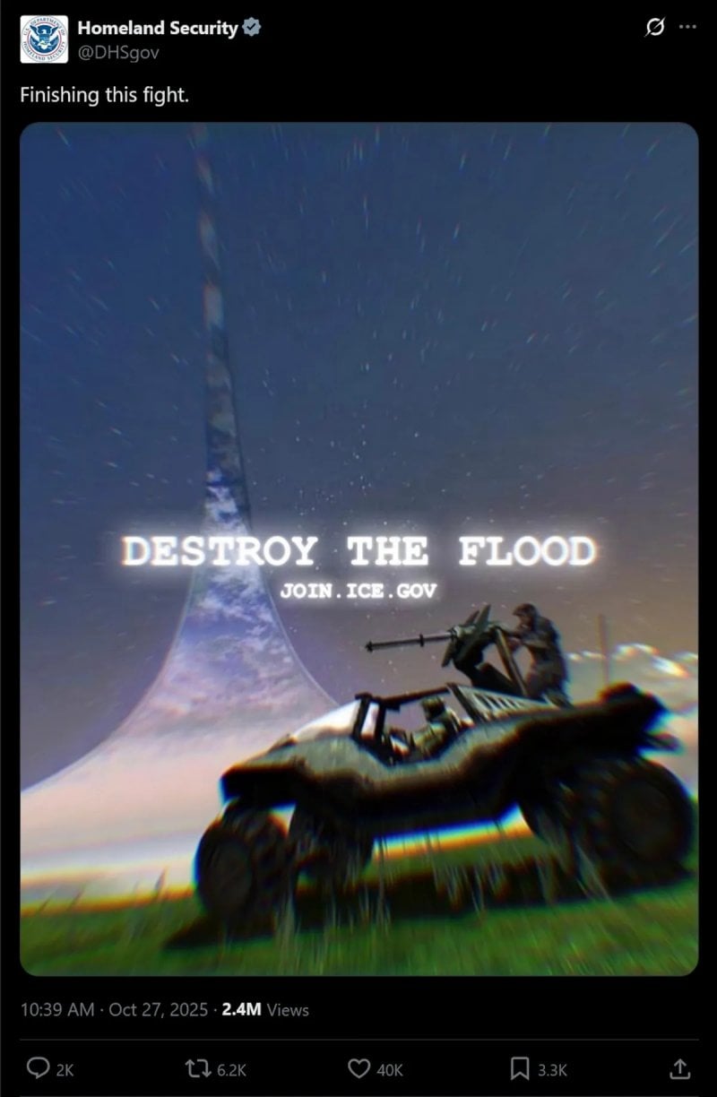 L'image de propagande du DHS