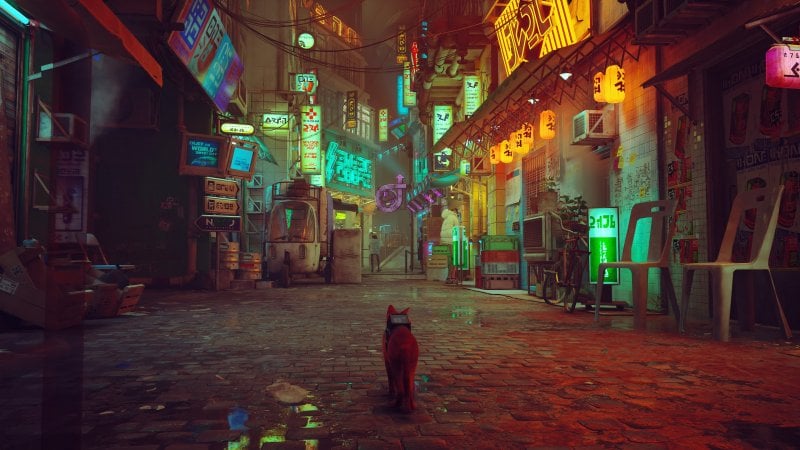 Un des paysages de Stray Un des paysages de Stray
