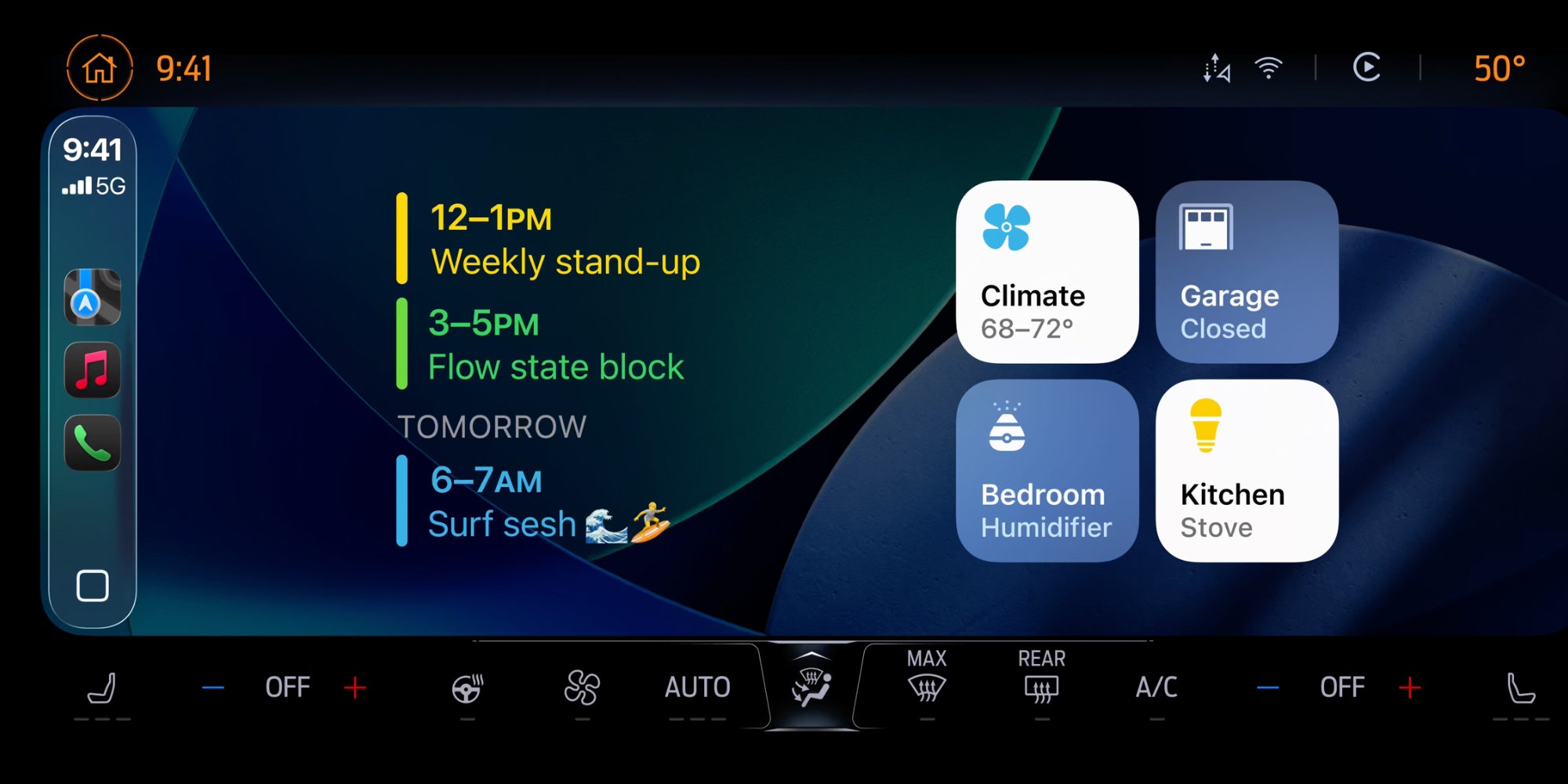 Nouveaux widgets CarPlay