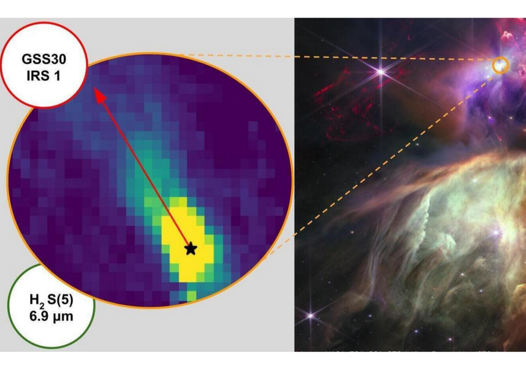 Vue détaillée de la formation continue des étoiles dans le nuage d'Ophiuchus. Vue détaillée de la formation continue des étoiles dans le nuage d'Ophiuchus.