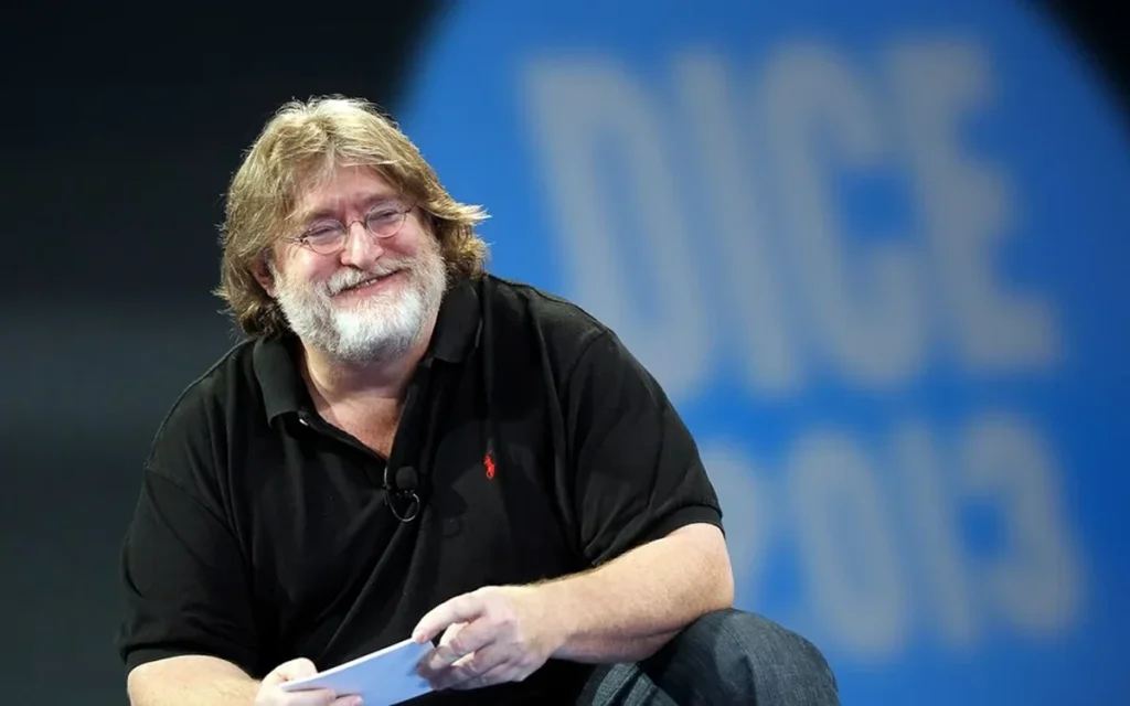 Gabe Newell, co-fondateur de Valve, une entreprise qui génère des revenus records