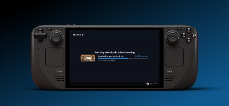 La nouvelle interface de suivi des téléchargements sur Steam Deck