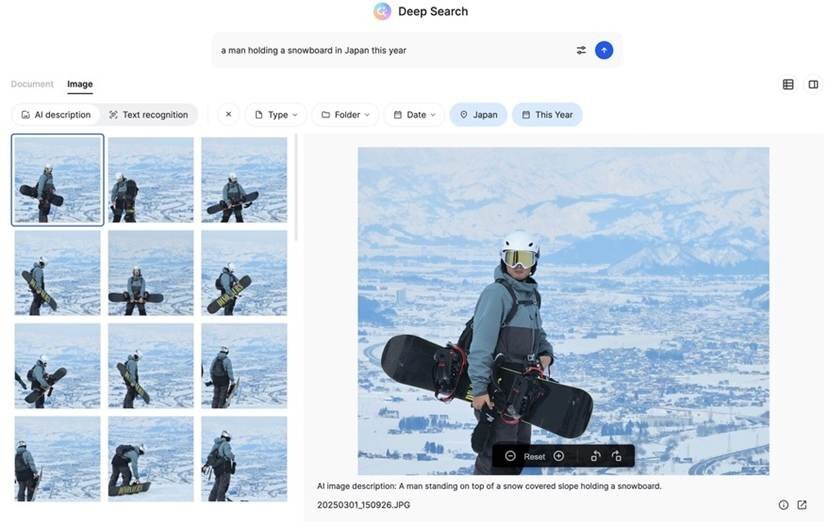 Recherche d'images avec Deep Search sur le Synology BeeDrive