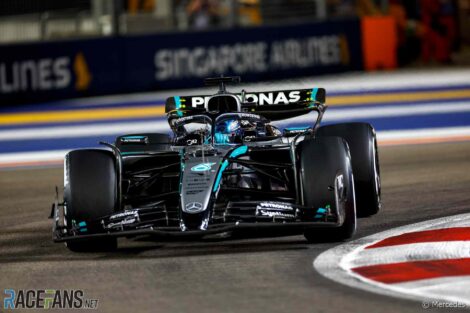 George Russell, Mercedes, Singapore, 2025