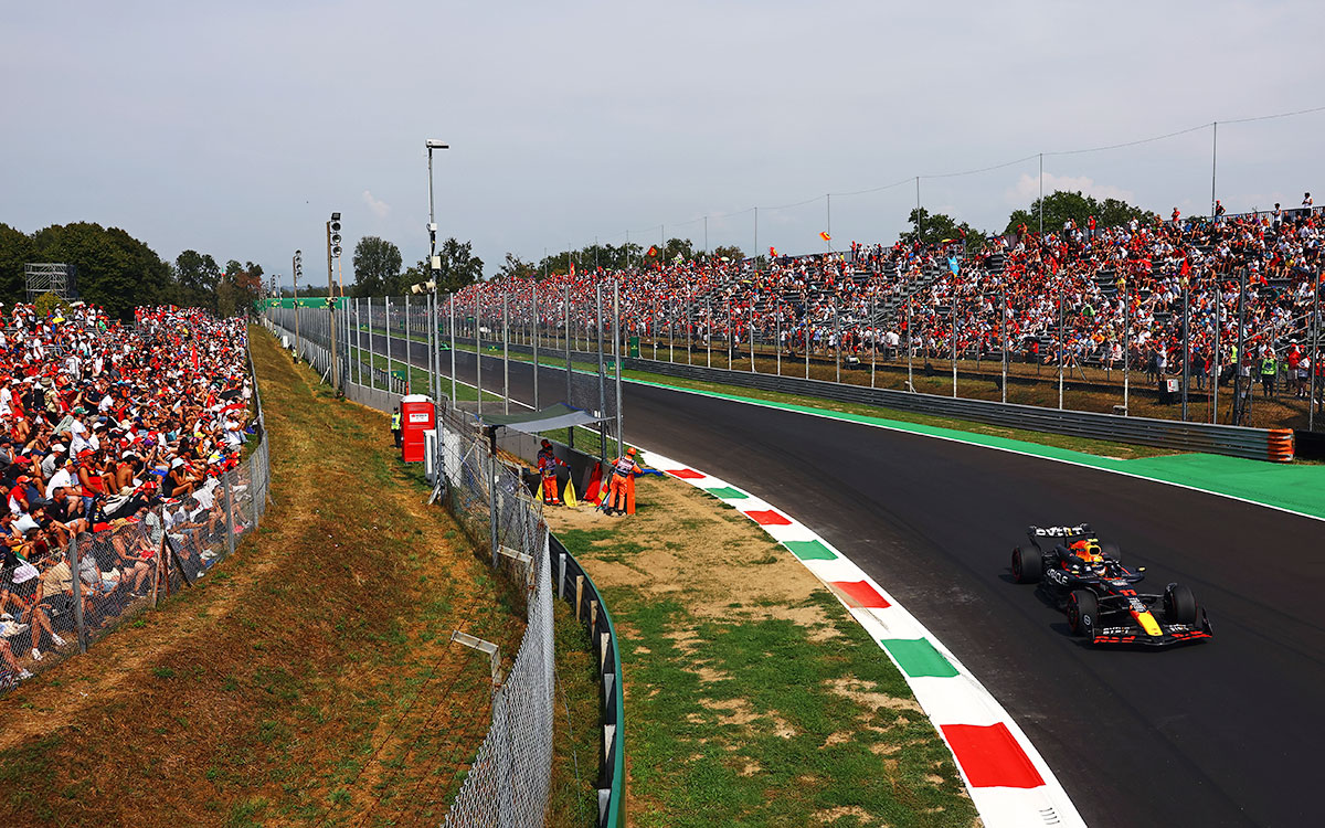 Sergio Pérez à Monza lors des essais du GP d'Italie 2024