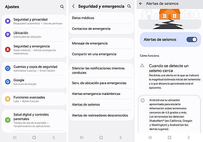 Pasos para activar la alerta.