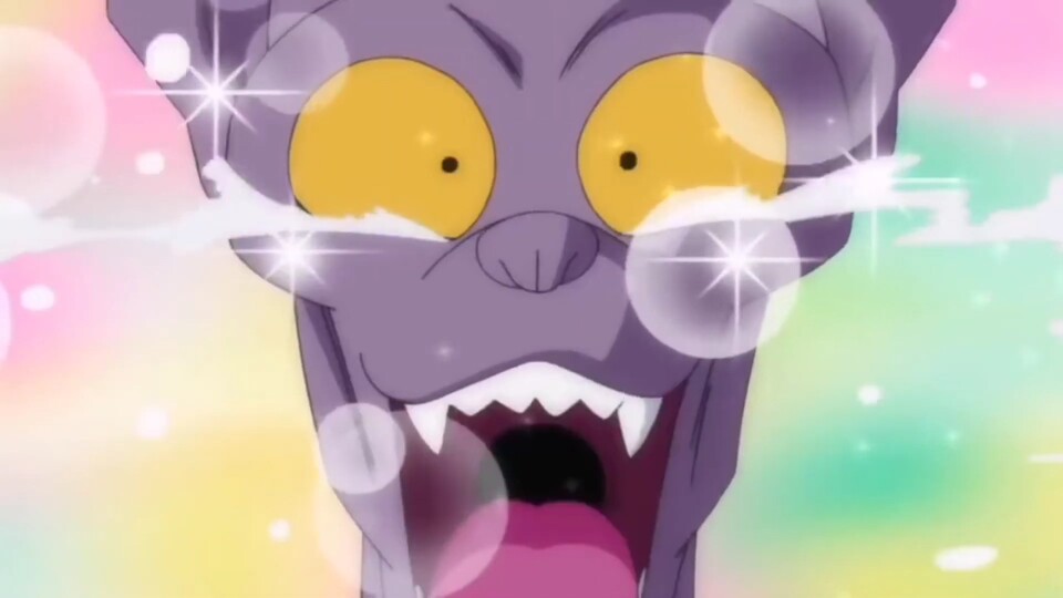 Beerus, le dieu de la destruction, dont les propos semblent contredire l'univers de Dragon Ball.