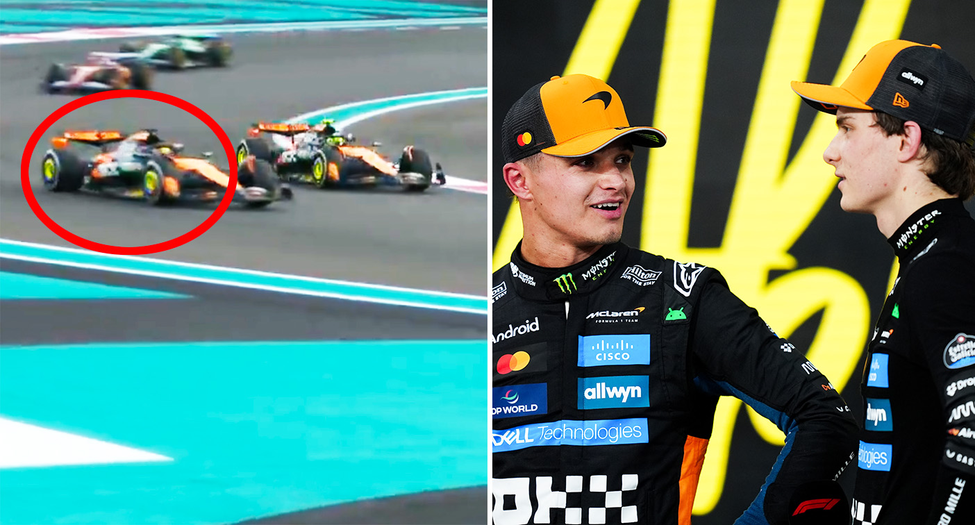 Oscar Piastri lors de son impressionnant dépassement sur Lando Norris au Grand Prix d'Abou Dhabi, faisant partie de la stratégie de McLaren.