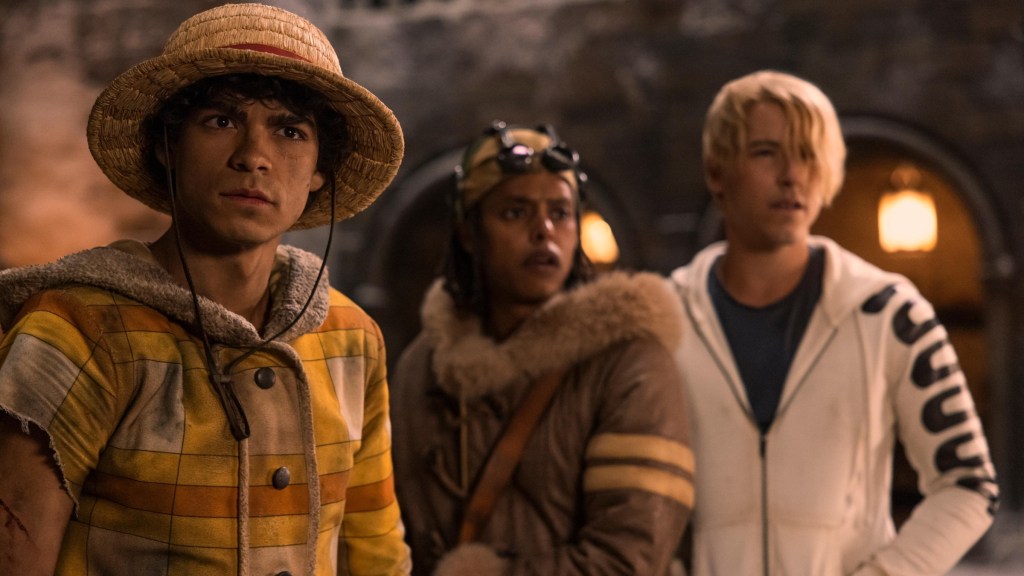 Luffy, Usopp et Sanji dans la saison 2 de One Piece sur Netflix