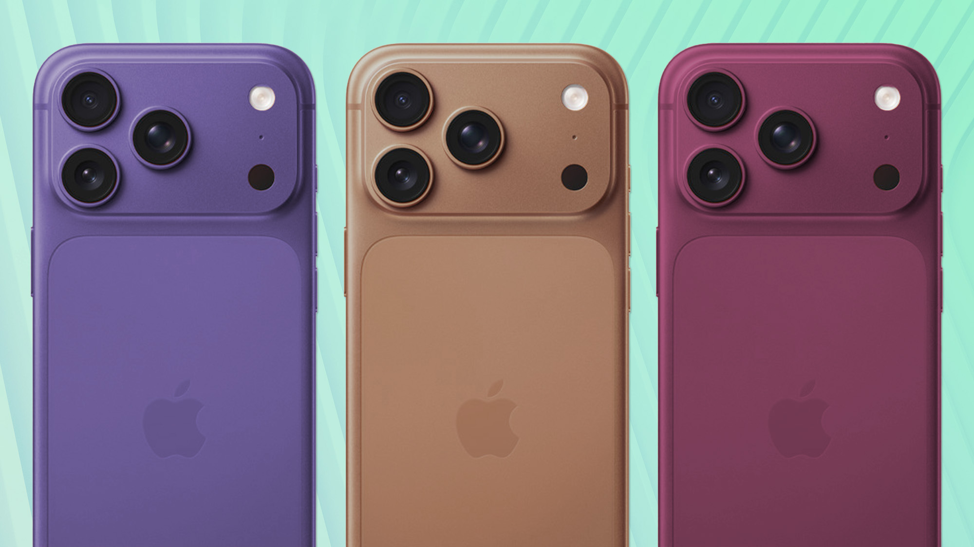 Couleurs de l'iPhone 18 Pro : violet, marron, bordeaux