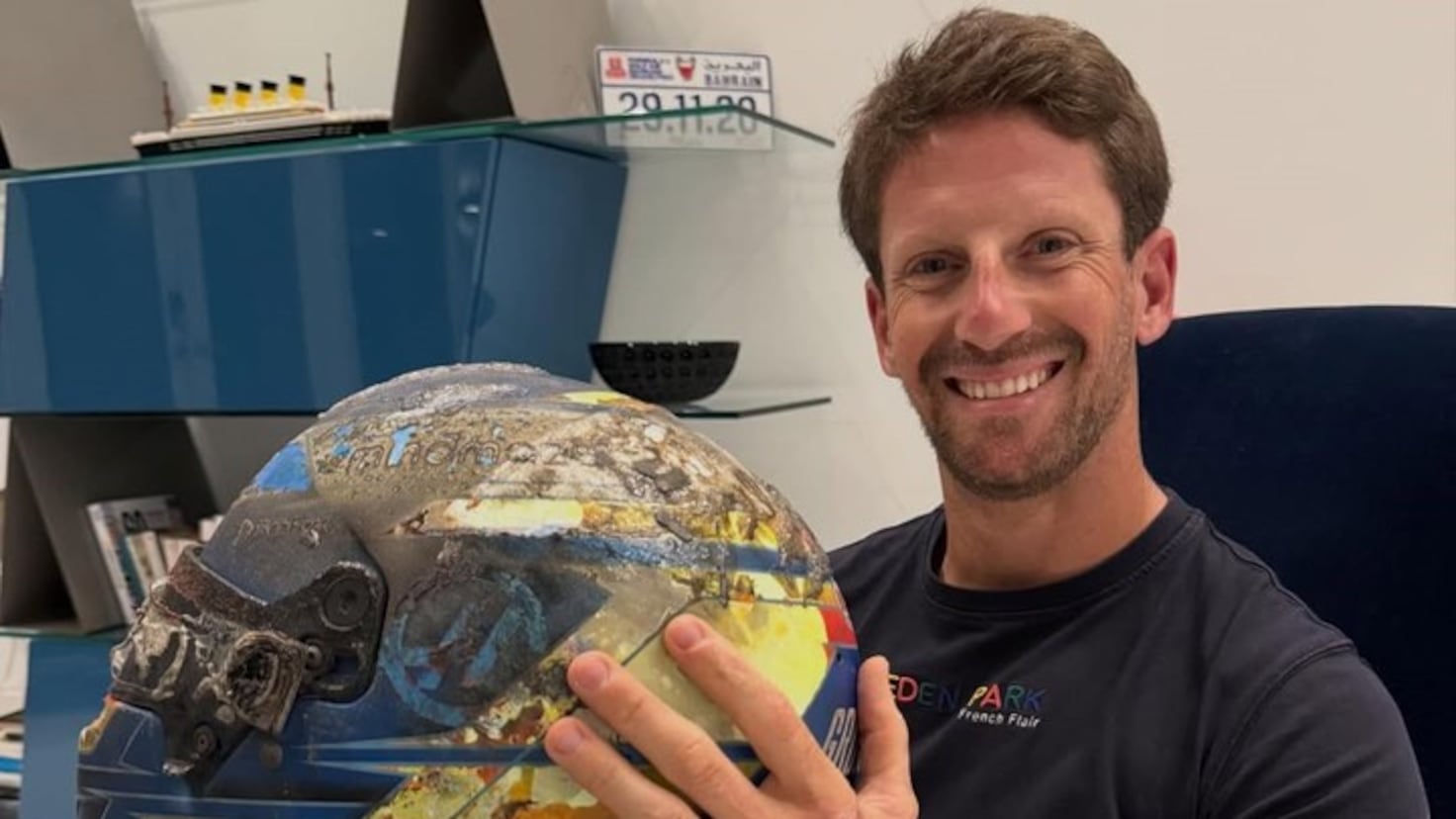 Grosjean récupère son casque d'accident : "Étais-je vraiment prêt ?"