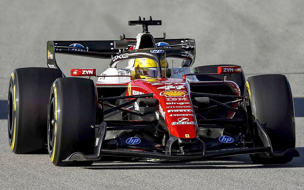 Lewis Hamilton dans la Ferrari SF-26