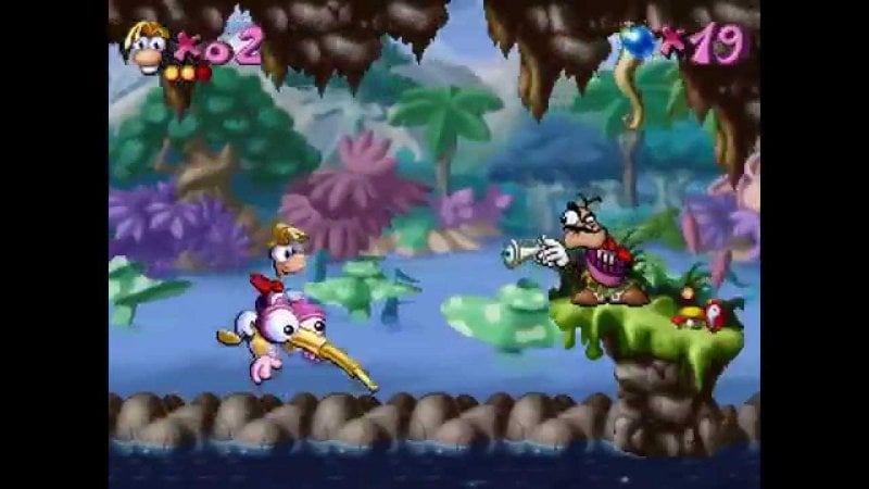 Capture d'écran du premier jeu Rayman de 1995