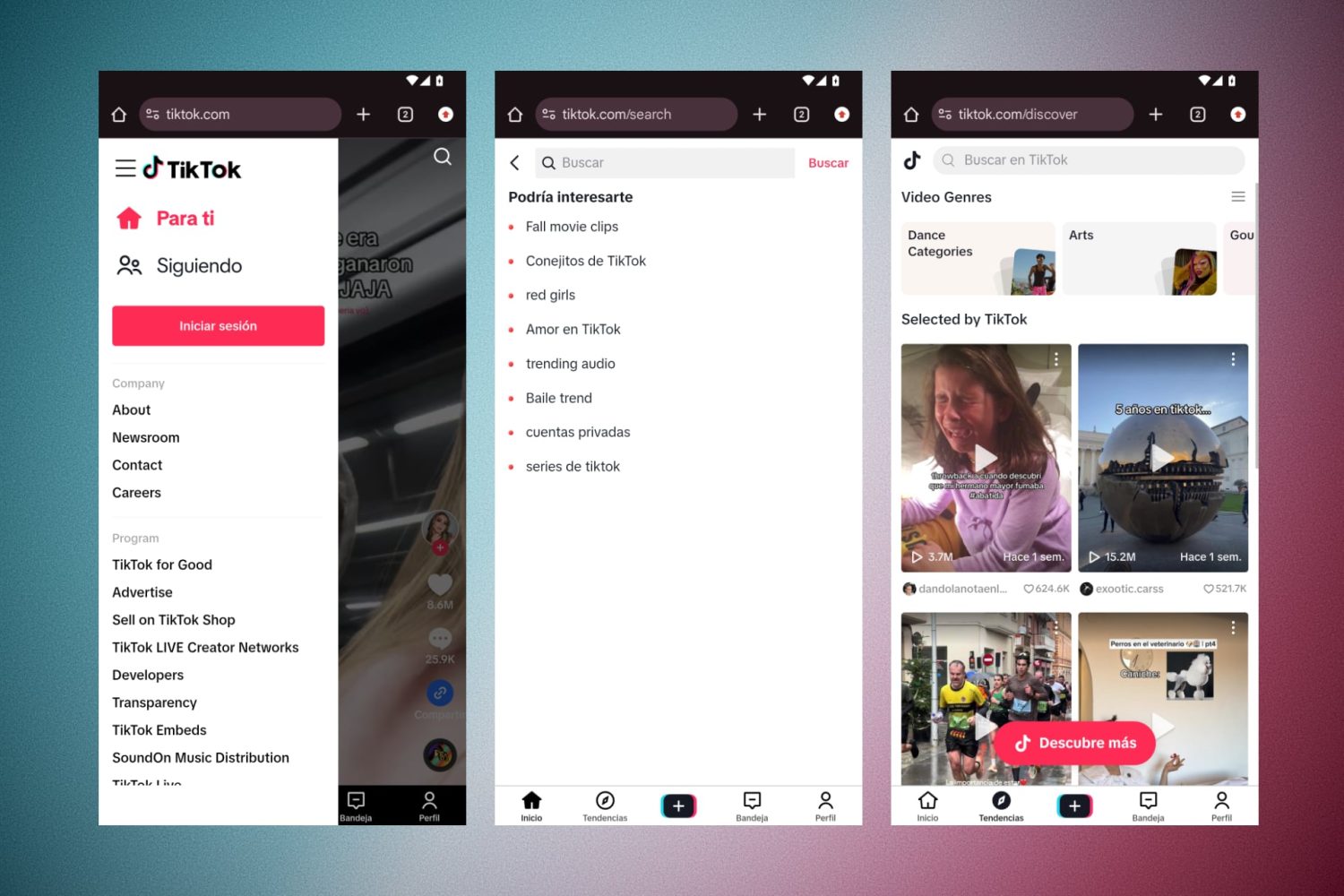 Mode invité de TikTok
