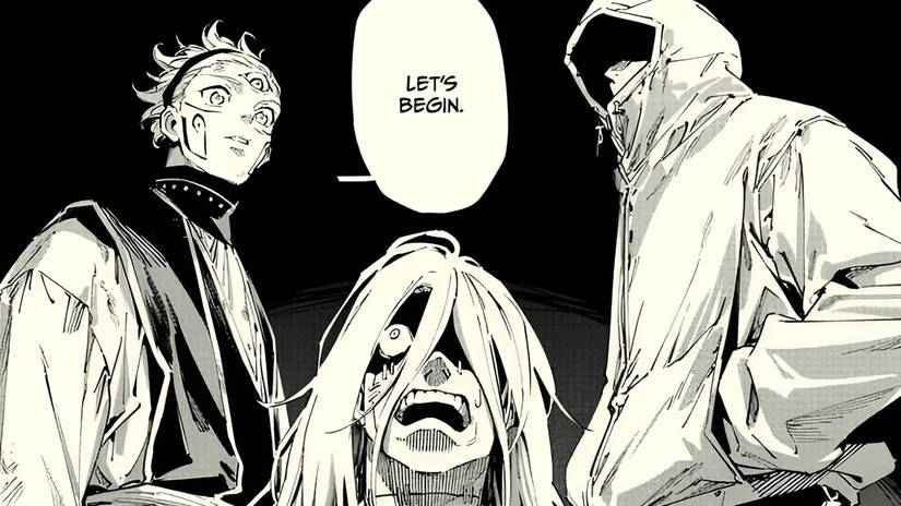Yuji Itadori, Maru et Mahito dans Jujutsu Kaisen Modulo chapitre 21