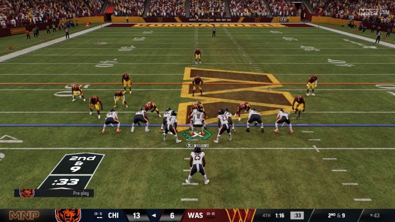 Scène d'un match dans Madden NFL 26