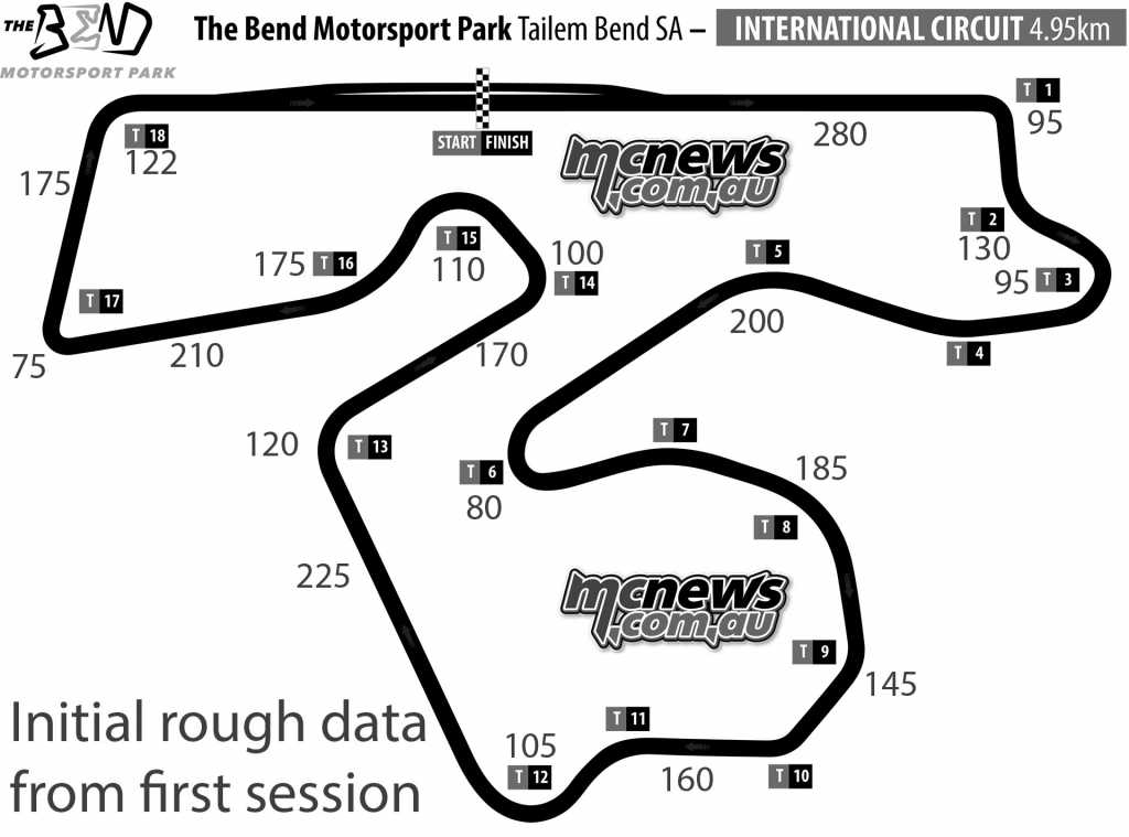 Carte du circuit de The Bend