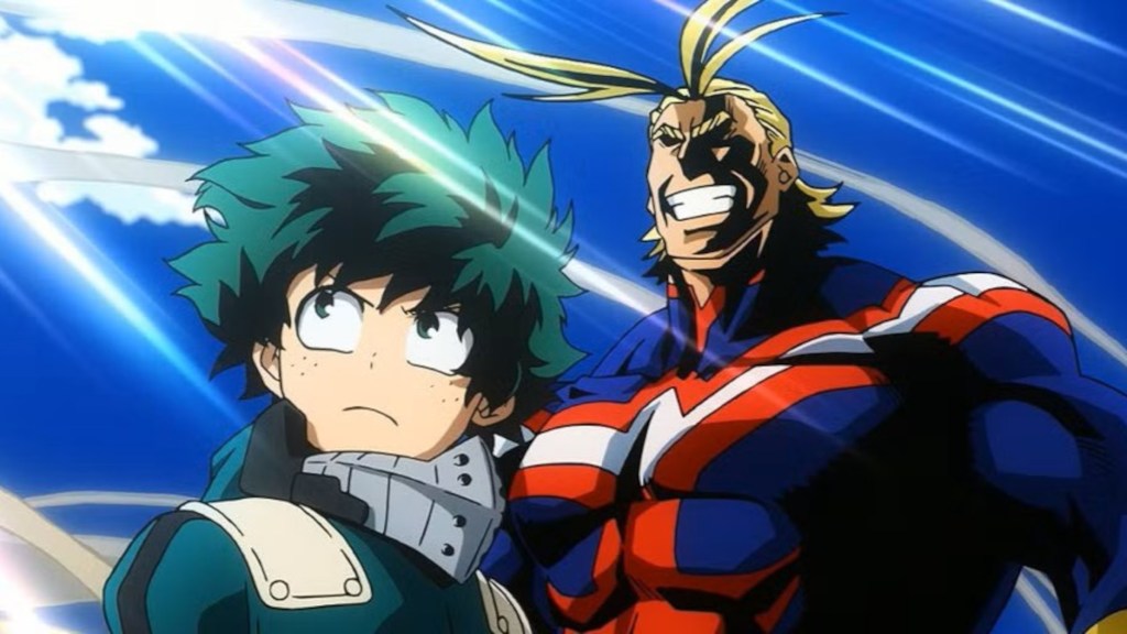 Deku and All Might in My Hero Academia Season 3