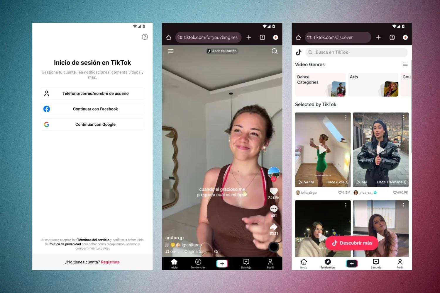 Mode invité de TikTok