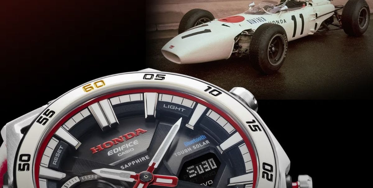 La nouvelle montre Casio X Honda : un design qui évoque la Formule 1 !